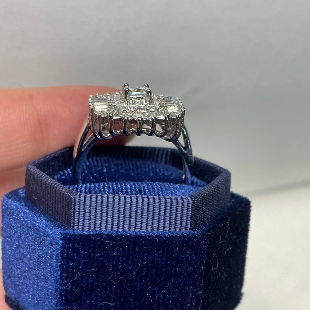 Silver Cluster Statement Ring - Picture 6 of 17